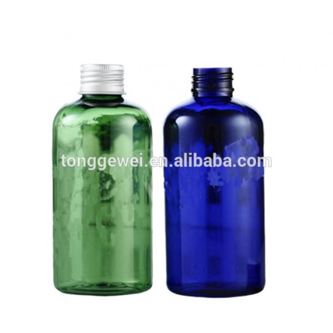 Botella plástica de la loción de la ronda de Boston del animal doméstico púrpura rojo claro ambarino con mejores ventas de 4oz 8oz 16oz con la venta al por mayor de aluminio del casquillo