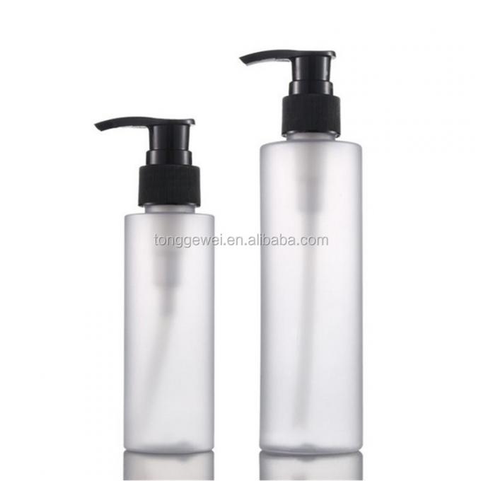 Venta al por mayor cosmética de la bomba de la botella de la loción del oro del animal doméstico del pelo vacío azul negro claro ambarino con mejores ventas del cuerpo