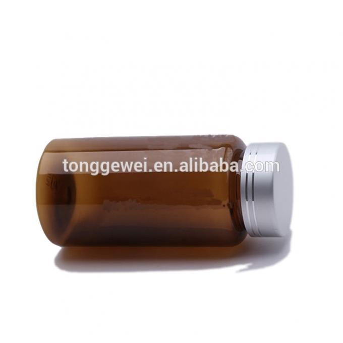 Botella de alta calidad del animal doméstico del ámbar 100ml del oro para la venta al por mayor de la cápsula