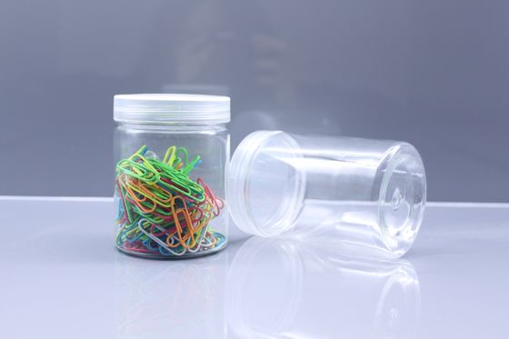 600g Medical Wide Mouth Cans Transparent Plastic Food Jars