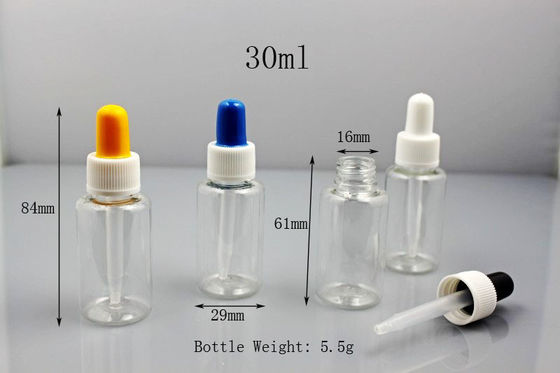 Ámbar de la goma de silicona de la botella de la medicina del dropper 60ML